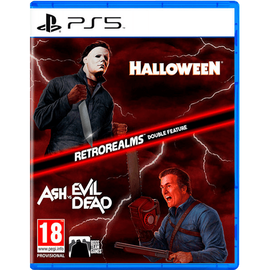 RETROREALMS DOUBLE FEATURE: HALLOWEEN AND ASH VS EVIL DEAD (2&1)/PEGI 18