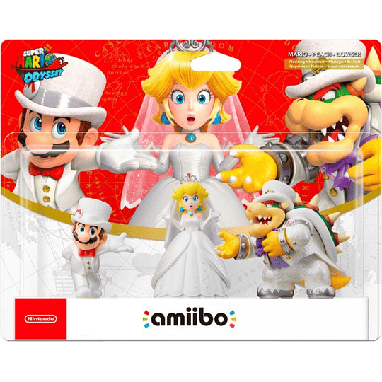 AMiiBO SUPER MARIO ODYSSEY: MARIO, PEACH, BOWSER (PACK 3 FIGURAS) (IMP)/PEGI 3