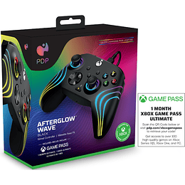 PDP AFTERGLOW WAVE WIRED CONTROLLER BLACK (NEGRO) + GAME PASS 1 MES (XBONE)/