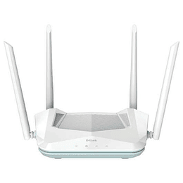 D-Link Eagle Pro AI AX1500 WiFi 6 Smart Router Doble Banda - Hasta 1200Mbps - 3 Puertos RJ45 10/100 Mbps - Control de Voz con Google/Alexa - 4 Antenas