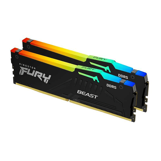 Kingston Fury Beast RGB Memoria RAM DDR5 6000MT/s 32GB (2x16GB) CL30 DIMM