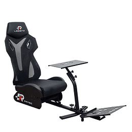 FR-TEC Asiento Simulador de Carreras Racing Seat Legend - Asiento de Alta Competicion - Respaldo Premium de 92cm - Base de Volante de 45x22 - Adaptabi