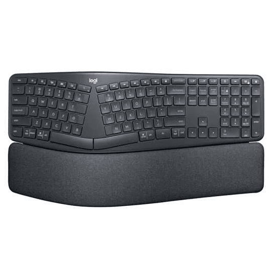 Logitech Ergo K860 Teclado Bluetooth Inalambrico USB - Ergonomico - Reposamuñecas - Color Negro