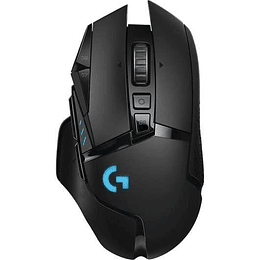 Logitech G502 Lightspeed Raton Inalambrico USB 16000dpi - 10 Botones Programables - Peso Ajustable - Iluminacion LED - Uso Diestro - Color Negro