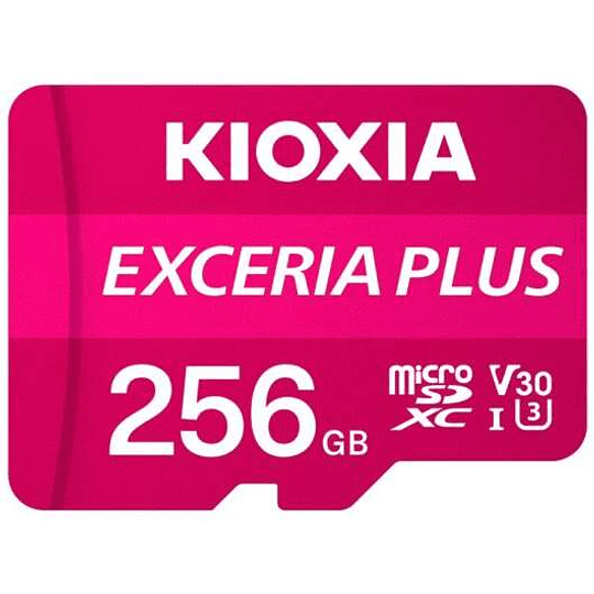 Kioxia Exceria Plus Tarjeta Micro SDXC 256GB UHS-I U3 V30 A1 Clase 10 con Adaptador