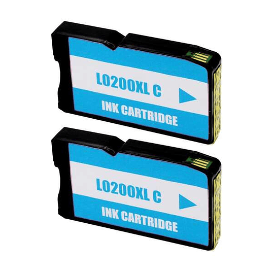 Lexmark 200XL Cyan Pack 2 Cartuchos de Tinta Genericos - Reemplaza 14L0198