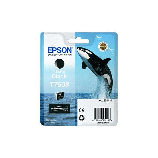 Epson T7608 Negro Mate Cartucho de Tinta Original - C13T76084010