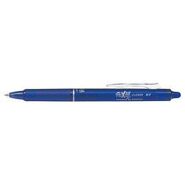 Pilot Frixion Clicker Boligrafo de Gel Borrable Retractil - Punta de Bola 0.7mm - Trazo 0.4mm - Grip Ergonomico - Color Azul