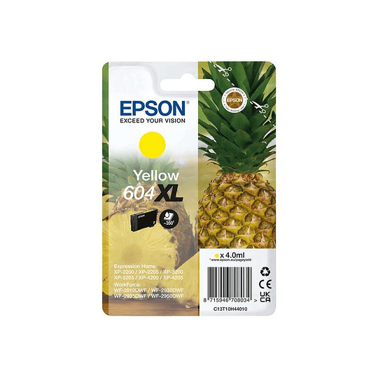 Epson 604XL Amarillo Cartucho de Tinta Original - C13T10H44010