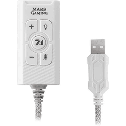 Mars Gaming MSC2W Tarjeta de Sonido Externa 7.1 USB - Jack 3.5mm Audio