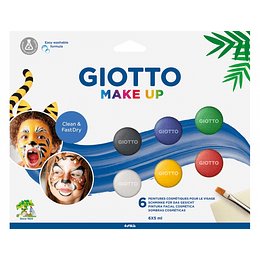 Giotto Make Up Classic Pack con 6 Maquillajes Faciales - Se Lava con Agua - Dermatologicamente Testado - Colores Clasicos Surtidos