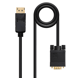 Nanocable Cable Conversor DisplayPort Macho a VGA Macho 2m - Color Negro