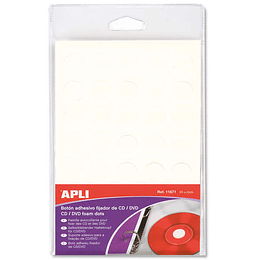 Apli Boton Fijador Blanco para CD/DVD 35 U.