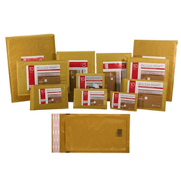 Bismark Bolsa Acolchada Kraft Nº14 180x265mm - Recubrimiento Interno de Laminas de Burbuja de Aire - Cierre Autoadhesivo - Ideal para Envios con Alta 