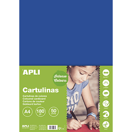 Apli Cartulina Azul Oscuro A4 170g 50 Hojas