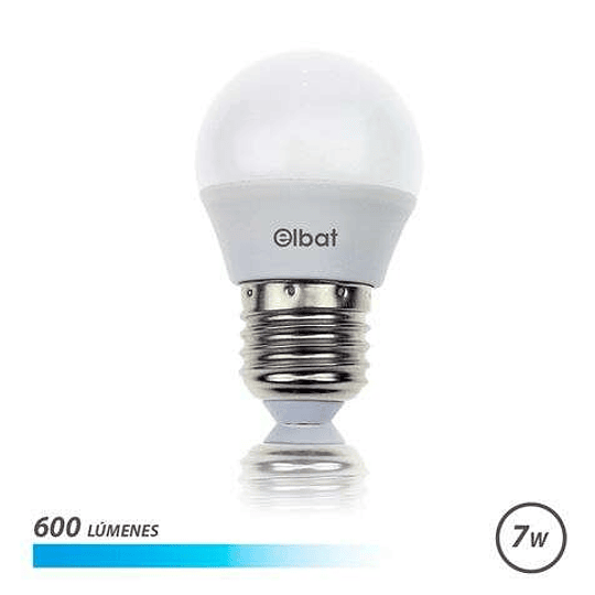 Elbat Bombilla LED G45 7W 600LM E27 Luz Fria - Ahorro de Energia - Larga Vida Util - Bajo Consumo - Color Blanco