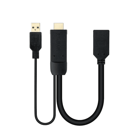 Nanocable Conversor HDMI/M a DP/H Negro 20 cm