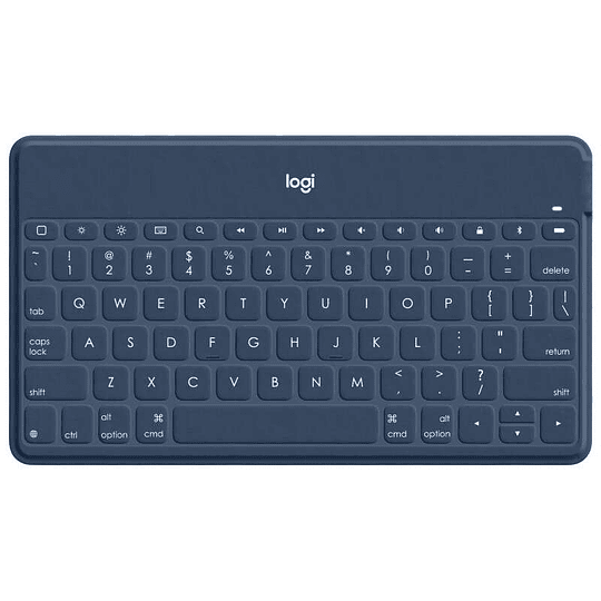 Logitech Keys to Go Teclado Bluetooth para iPhone, iPad y Apple TV - Teclas de Acesso Directo - Base para Smartphone - Ultraligero - Proteccion Antide