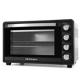 Orbegozo HO 455 Horno de Sobremesa Multifuncion - 45L de Capacidad - 2000W de Potencia - Selector de Temperatura hasta 230ºc - Temporizador de 60min -