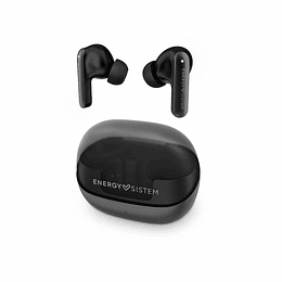 Energy Sistem Auriculares ANC -30dB - Quad Mic - Bluetooth 5.4 - 25h Autonomia - IPX4 - Plastico Reciclado - Color Negro