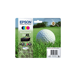 Epson T3476 Pack de 4 Cartuchos de Tinta Originales - C13T34764010