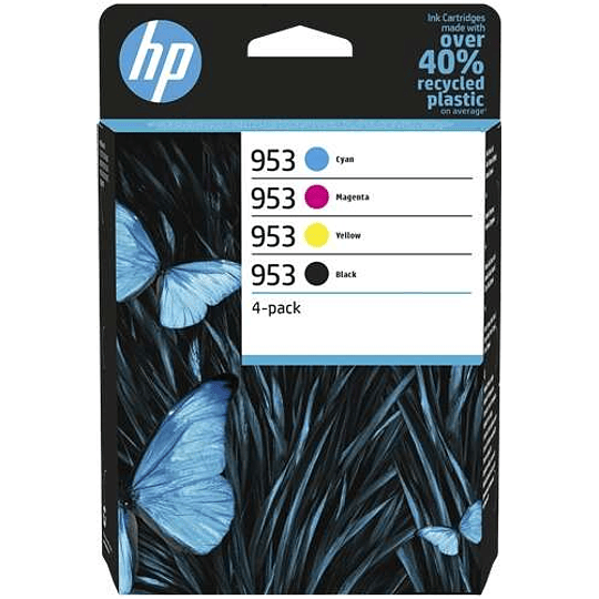 HP 953 Pack de 4 Cartuchos de Tinta Originales - 6ZC69AE