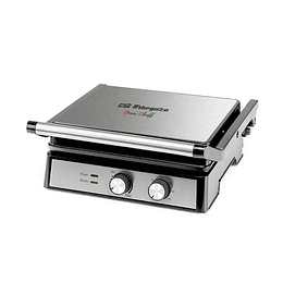 Orbegozo 4580 Grill Multifuncion - Cocina sin Aceite con Potencia de 2000W - Amplia Superficie de Coccion Abatible - Antiadherente y Facil de Limpiar 