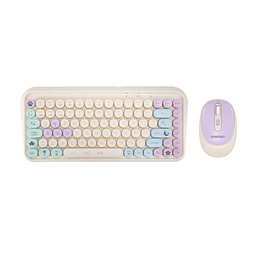 FR-TEC Tanooki Cozy Pack de Teclado Inalambrico Bluetooth y 2.4GHz + Raton Inalambrico Bluetooth y 2.4GHz 1600dpi, 3 Botones, Uso Ambidiestro - Pegati