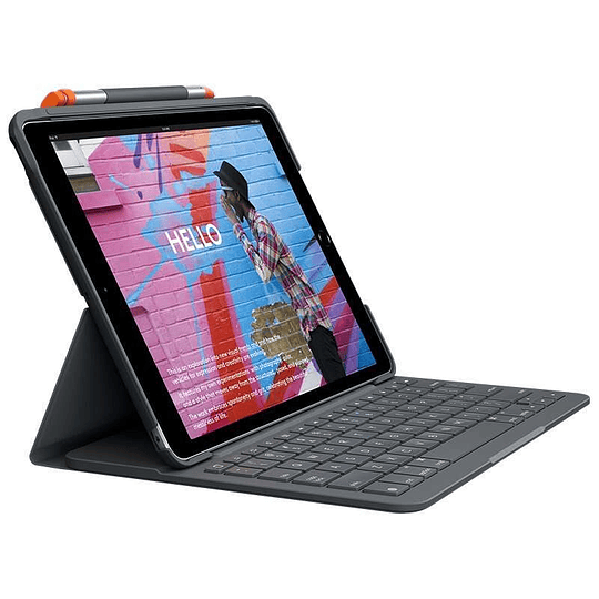 Logitech Slim Folio Funda con Teclado Bluetooth para iPad 7ª y 8ª Generacion 10.2