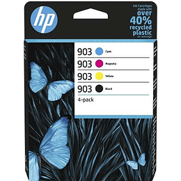 HP 903 Pack de 4 Cartuchos de Tinta Originales - 6ZC73AE