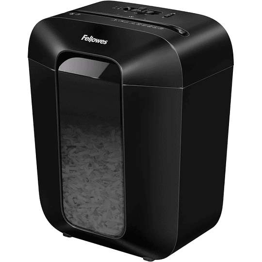 Fellowes LX50 Destructora de Papel Manual Corte en Particulas P-4 - Destruye hasta 9 Hojas a la Vez - Capacidad de la Papelera 17L - Color Negro