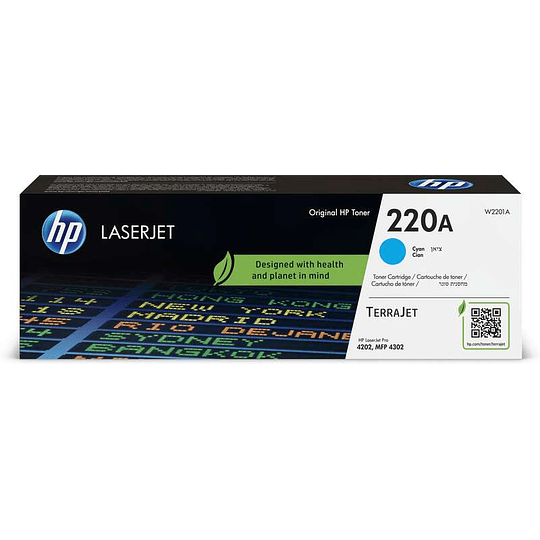 HP W2201A Cyan Cartucho de Toner Original - 220A