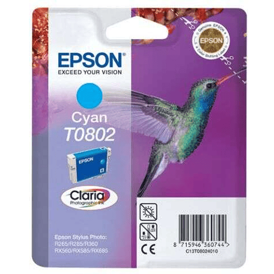 Epson T0802 Cyan Cartucho de Tinta Original - C13T08024011