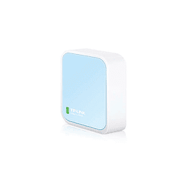 TP-Link Router inalambrico Nano N 300Mbps - 1 EP ETH - 1 EP Micro USB -Antena Interna - Color Blanco/Azul