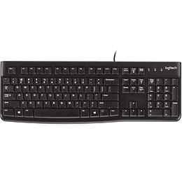 Logitech K120 Teclado USB - Resistente a Salpicaduras - Cable de 1.50m - Color Negro