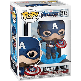 Funko Pop Marvel Avengers Endgame Capitan America con Escudo Roto y Mjolnir - Figura de Vinilo - Altura 9cm aprox.