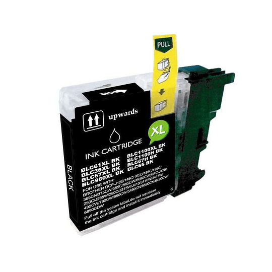 BULK - Brother LC980XL/LC1100XL/LC985XL Negro Cartucho de Tinta Generico - Reemplaza LC980BK/LC1100BK/LC985BK