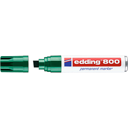 Edding 800 Rotulador Permanente - Punta Biselada - Trazo entre 4 y 12 mm. - Recargable - Secado Instantaneo - Color Verde