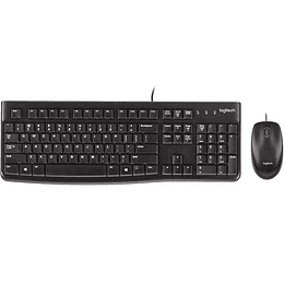 Logitech MK120 Pack USB Teclado + Raton 1000dpi 3 Botones - Uso Ambidiestro - Color Negro