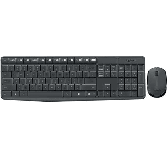 Logitech MK235 Pack Inalambrico Teclado + Raton 3 Botones - Uso Ambidiestro - Color Negro