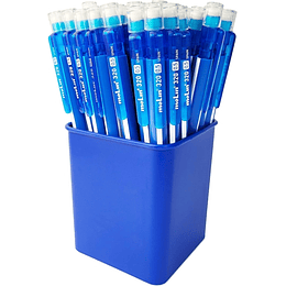 Molin Grafic-320 Pack de 50 Portaminas HB 0.5mm - Cuerpo Triangular - Goma de Borrar Integrada - Color Azul