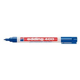 Edding 400 Rotulador Permanente - Punta Redonda - Trazo 1 mm. - Recargable - Secado Rapido - Color Azul