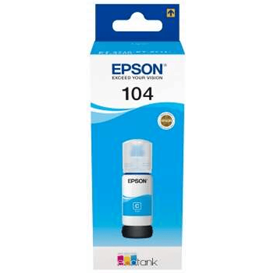 Epson 104 Cyan Botella de Tinta Original - C13T00P240