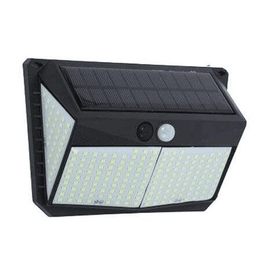 Elbat Aplique Solar 3 Caras - 250LM - Luz Fria 6500K - Sensor Movimiento - Bateria 1200mAh