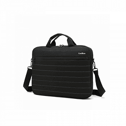 Coolbox BAG15-1n Maletin para Portatil 15.6" - Acolchado Interior - 2 Compartimentos y Bolsillo Exterior - Color Negro