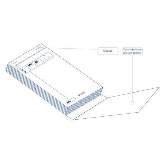Talonario de Comandas 8.8x15 Triplicado Modelo Raya