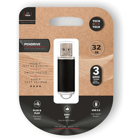 TechOneTech Basic Memoria USB 2.0 32GB (Pendrive)