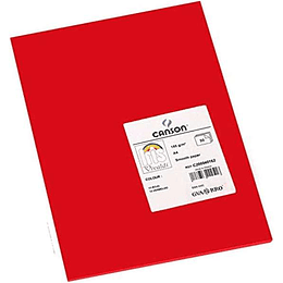 Canson Guarro Pack de 50 Cartulinas Iris A4 de 185g - 21x29.7cm - Color Rojo