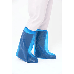 Santex Cubre Botas de Polietileno 40mic - Con Ajuste Elastico - Conforme (UE) 2016/425 - Color Azul