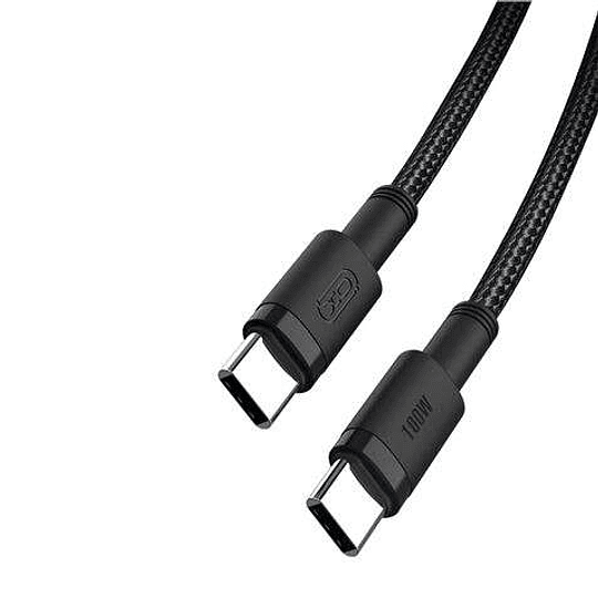 XO Cable Trenzado USB-C Macho a USB-C Macho 100W - Carga + Transmision de Datos Alta Velocidad - Longitud 1.50m